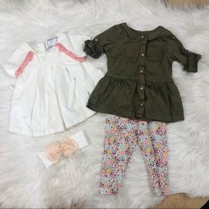 Stylish baby girl 4 piece outfit bundle